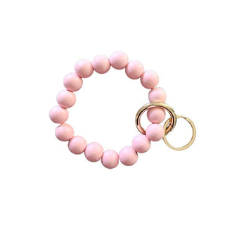 Wood Key Ring Bracelet Bangle Keychain