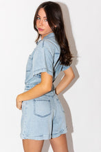 Load image into Gallery viewer, Come Jean Denim Romper
