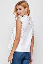 Load image into Gallery viewer, Own The White Ruffle Sleeve Top
