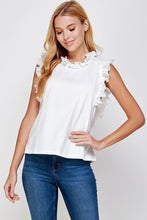 Load image into Gallery viewer, Own The White Ruffle Sleeve Top

