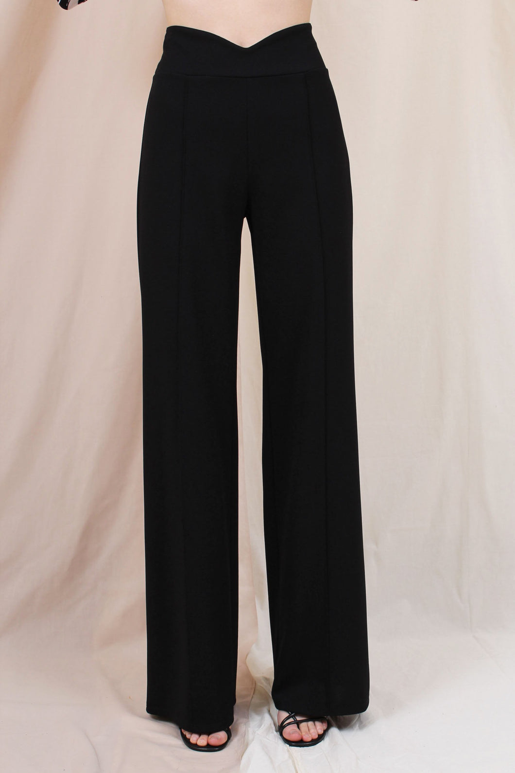 Black To Black Flare Trouser Pants