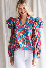 Load image into Gallery viewer, Flower Gang Ruffled Top
