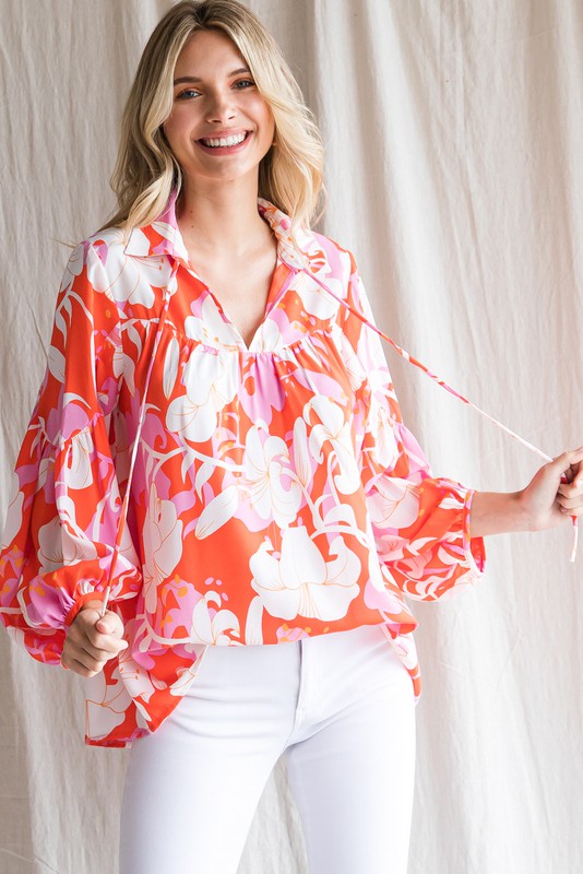 Call Me Big Poppy Floral Top