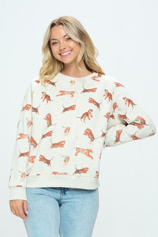 That's Grrrr-eat Tiger Print Sweatshirt