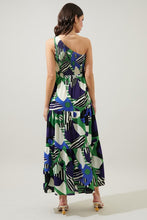 Load image into Gallery viewer, Be So Geo One Shoulder Maxi Dress
