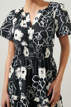 Load image into Gallery viewer, Pinching Peonies Poplin Tiered Maxi Dress
