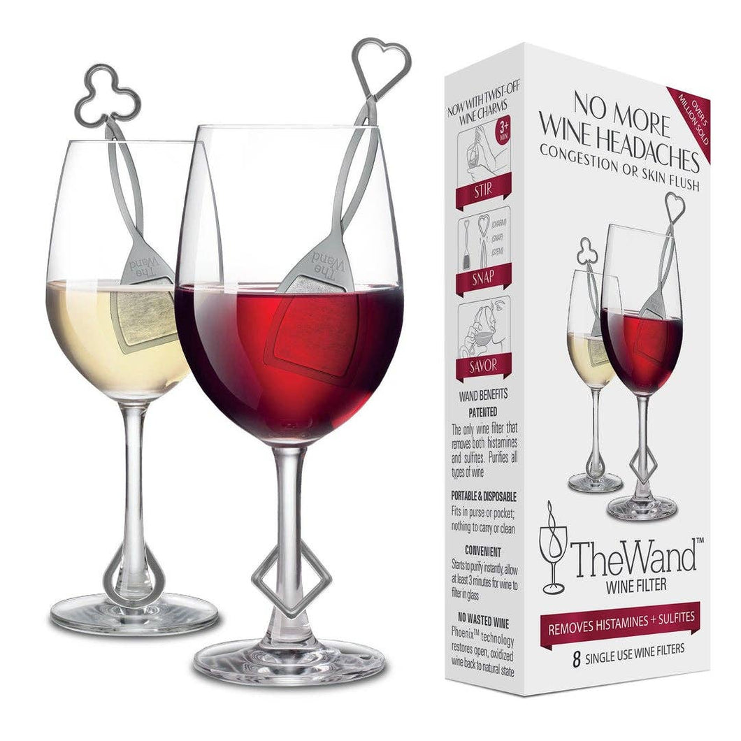 The Wand Wine Purifier 8 Pack - Silver