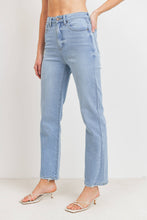 Load image into Gallery viewer, Just Black High Rise Clean Straight Leg Jean
