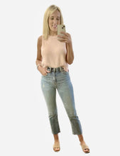 Load image into Gallery viewer, Daze Shy Girl High Rise Crop Flare Denim in Player
