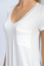 Load image into Gallery viewer, Longline Deep V-Neck Pocket Shirt
