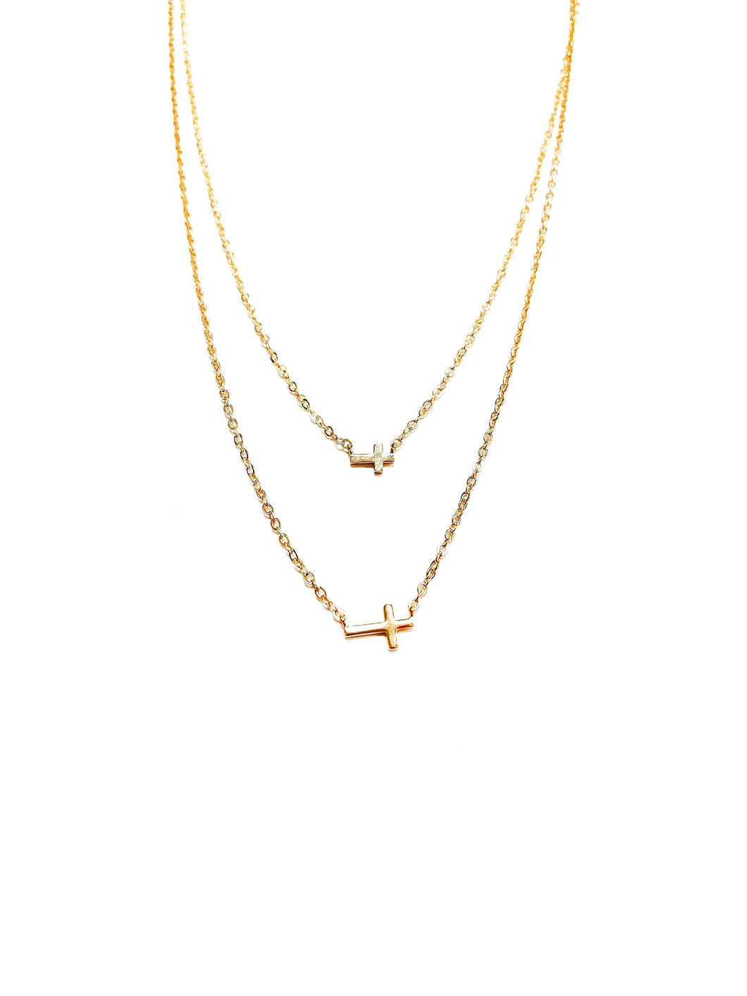 Nixa Layered Cross Necklace