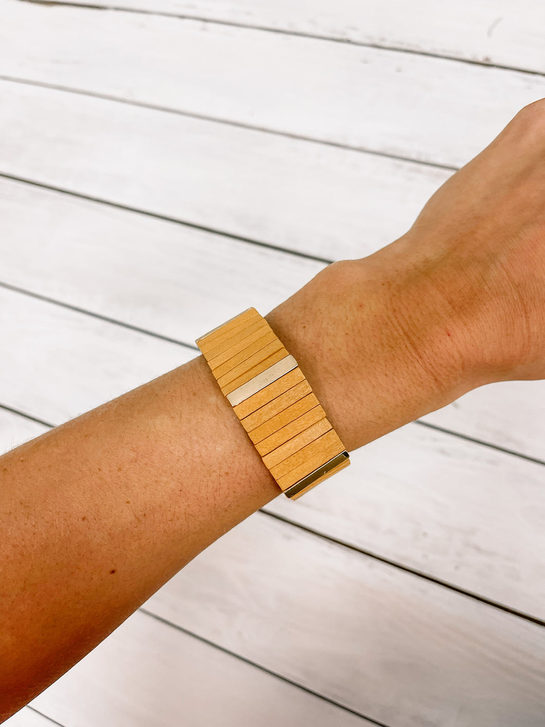 Wood Block Hexagon Bracelet