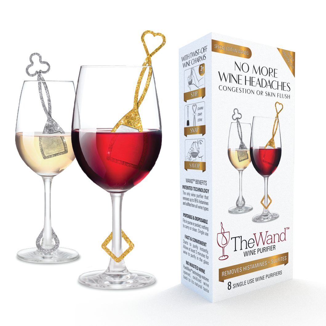 The Wand Wine Purifier 8 Pack - Silver & Gold