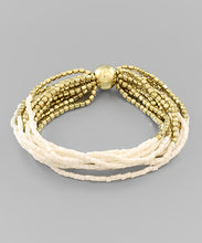Load image into Gallery viewer, Multi Bead Row &amp; Ball Bracelet
