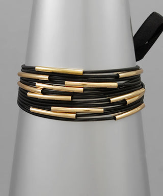Tube Bar Spring Wire Bracelet Set