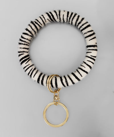 Genuine Leather Animal Key Ring Bracelet