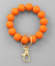 Load image into Gallery viewer, Solid Color Ball Key Ring Bracelet
