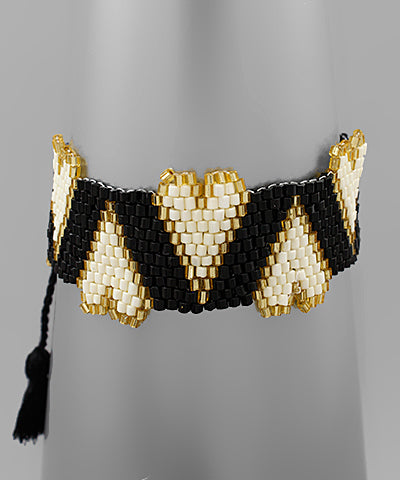 Multi Heart Bead Bracelet