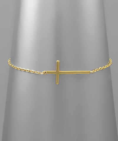Sideway Cross Bracelet
