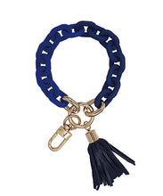 Load image into Gallery viewer, Color Chain And Tassel Key Chain Bracelet
