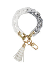 Load image into Gallery viewer, Resin Chain And Tassel Key Chain Bracelet
