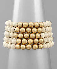 Load image into Gallery viewer, Wood And Disco Ball Bracelet
