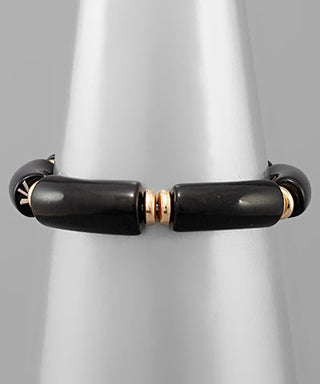 Acrylic And Metal Bead Bracelet