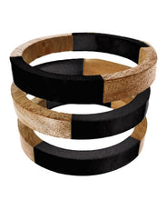 Load image into Gallery viewer, 3 Acrylic And Wood Bangle
