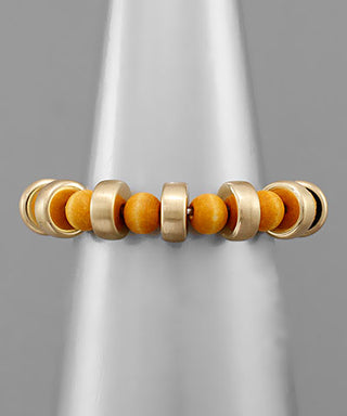 Thick Disk And Ball Bracelet