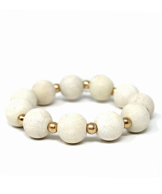 Wood Ball Stretch Bracelet