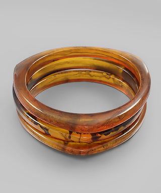 3 Piece Acrylic Bracelet Set