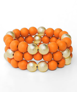 3 Wood And CCB Bracelets
