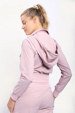 Load image into Gallery viewer, Striped Half Zip Cropped Pullover

