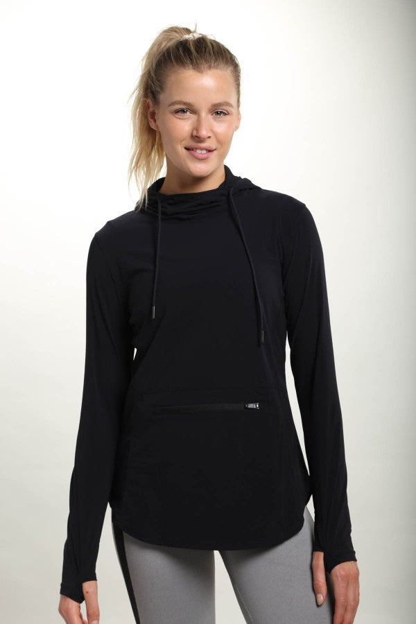 Long Sleeve Hoodie Pullover with Thumb Holes