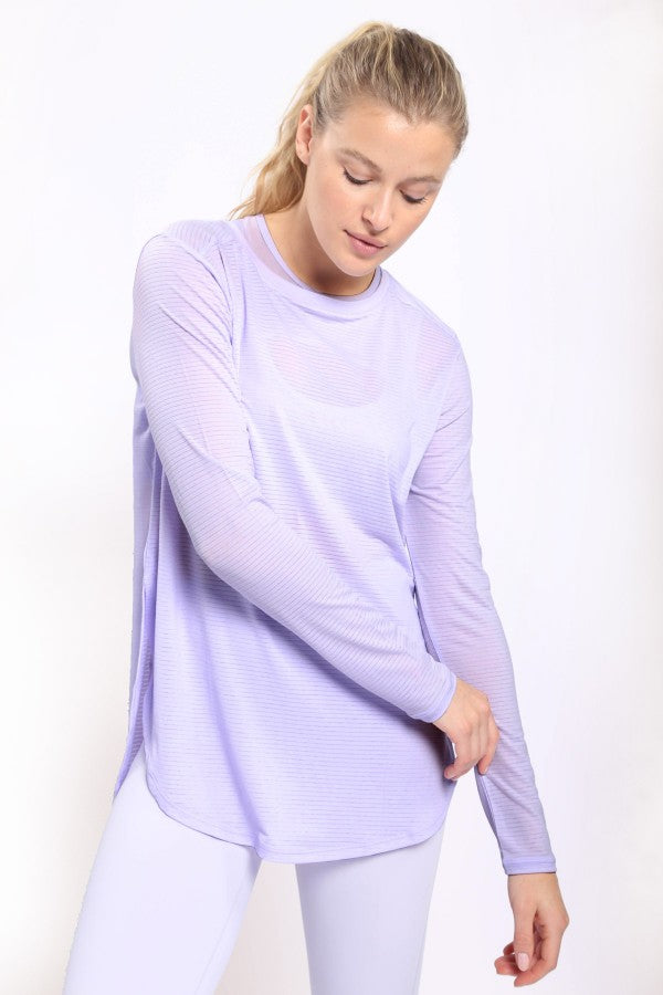 The Janie Ribbed Mesh Top