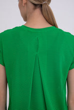 Load image into Gallery viewer, Sheer Striped Mesh Paneled Back Tee
