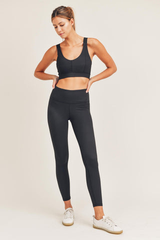 Micro Ribbed Lycra Blend Highwaist Leggings