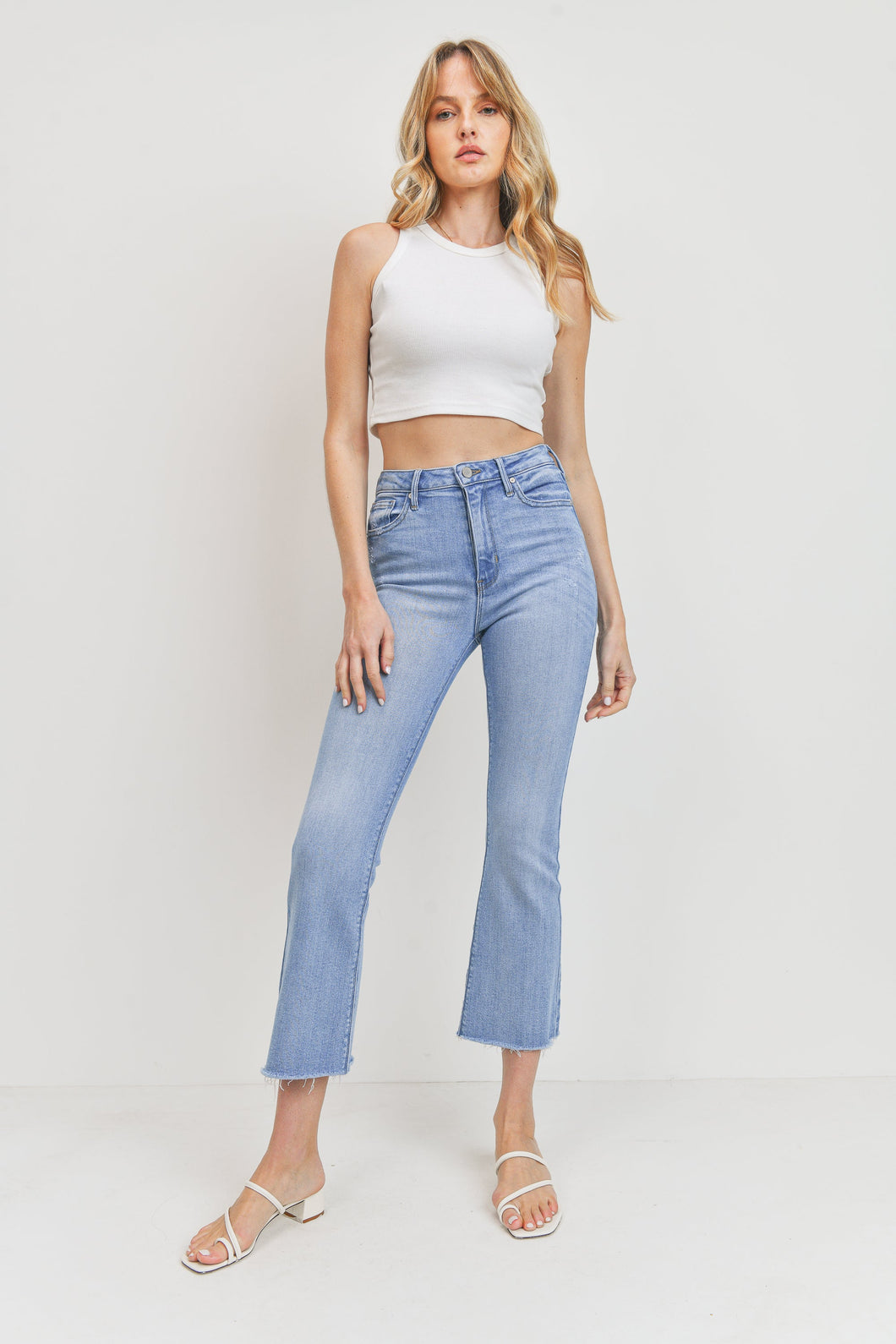 Just Black The Cropped Demi Flare Jeans