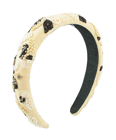 Sequin and Bead Flower Headband