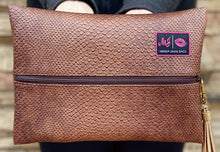Load image into Gallery viewer, Makeup Junkie Bag - Chocolate Cobra
