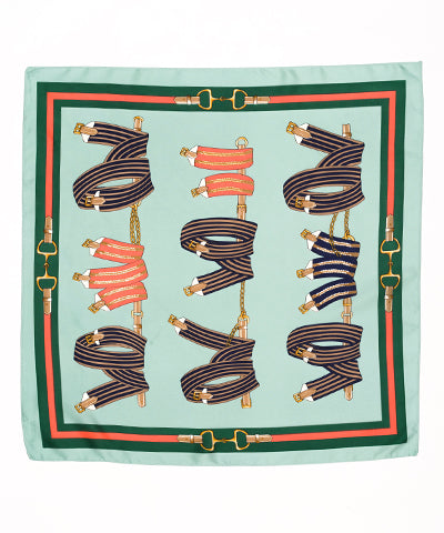 Strap Print Silky Scarf