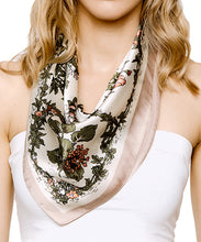 Load image into Gallery viewer, Floral &amp; Vine Print Silky Scarf
