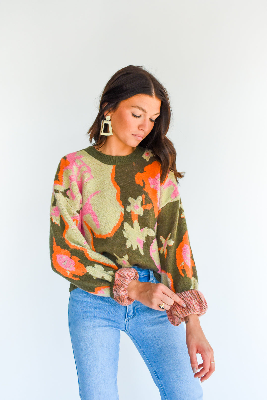 Just Showing Off Printed Sweater