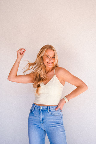 Never Let You Go Cropped Leather Tank