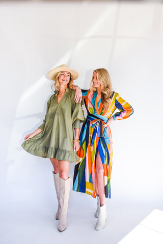 Olive You So Much Poplin Dress