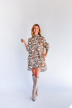 Load image into Gallery viewer, Zebra Poplin Shirt Dress
