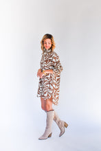 Load image into Gallery viewer, Zebra Poplin Shirt Dress
