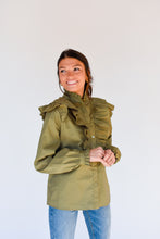 Load image into Gallery viewer, Olive Twist Button Up Top
