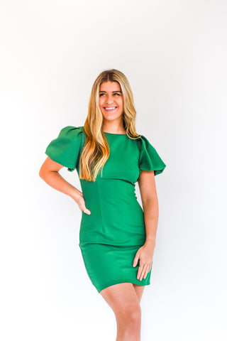 Green Up Your Act Mini Dress