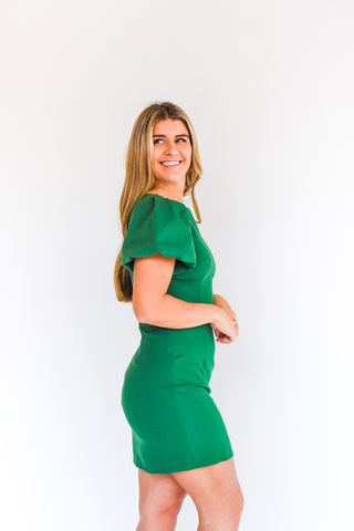 Green Up Your Act Mini Dress